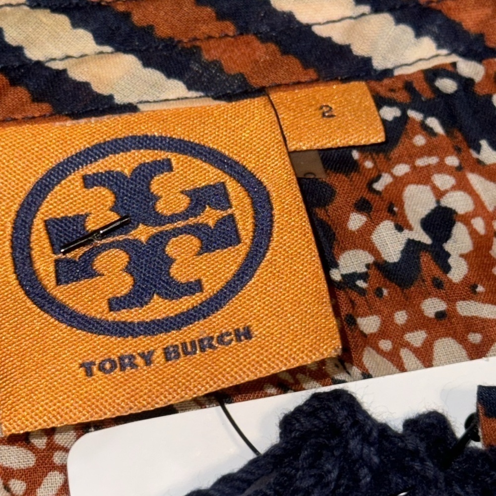 (New) Tory Burch Women’s 3/4 Sleeve Designer Blouse Top Shirt Small - Picture 9 of 16